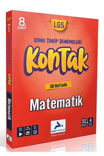 PRF Paraf Yayınları PRF Paraf 8.Sınıf LGS Matematik 36 hafta Kontak Deneme -kd32