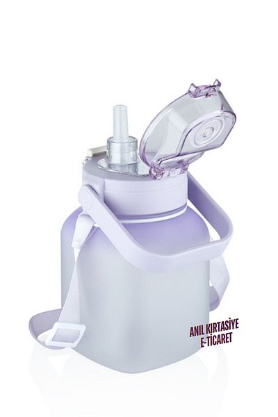 Vagonlife Tritan 1100 Ml - Children's Water Bottle with Strap and Straw-Free Extracting Gift