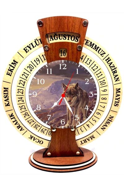 Hediyenibuldun Takvimli Maya Saati Bozkurt