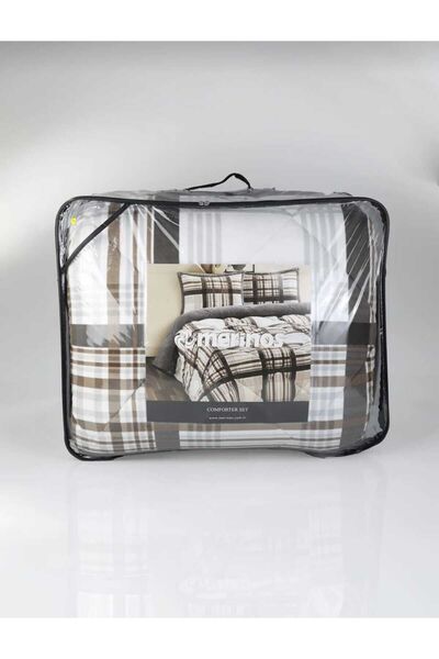 Nesrin Merino Comforter - Double Wara Gray Dark Brown Comforter Set