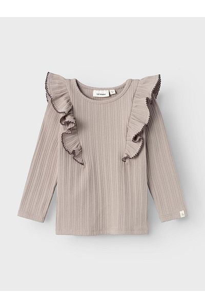 Lil' Atelier Mini Oberteil mit langen Ärmeln Slim Fit