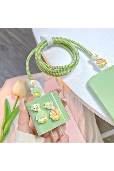 daystar İphone 18w/20w Uyumlu Şarj Aleti Kılıfı, Şarj Kablo Koruyucu, Şarj Ko...