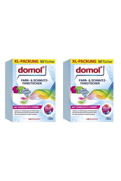 DOMOL Color Separator Wipes for Washing Machine 50pcs x 2 Pieces
