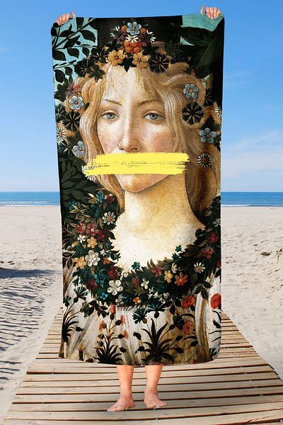 Sozakko Γυναικεία πετσέτα παραλίας Venus Sea Cotton Sea Bath