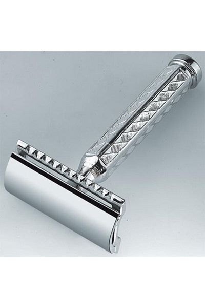 efmues Stainless Chrome Razor and 10 Derby Razors