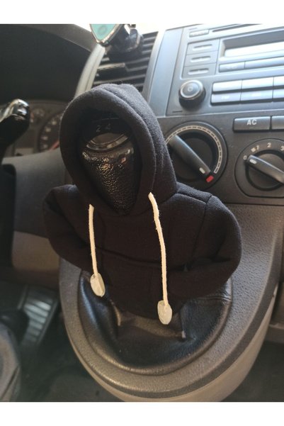 MİRMERRY Black Gear Shift Knob Ornament Hoodie Hooded Car Gear Shift Fleece Vehicle Gear Shift Sweatshirt Hooded Gear Shift