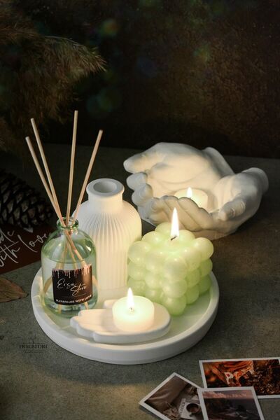 ersustore Oda Kokusu Mum Ve Dekorasyon Obje Seti