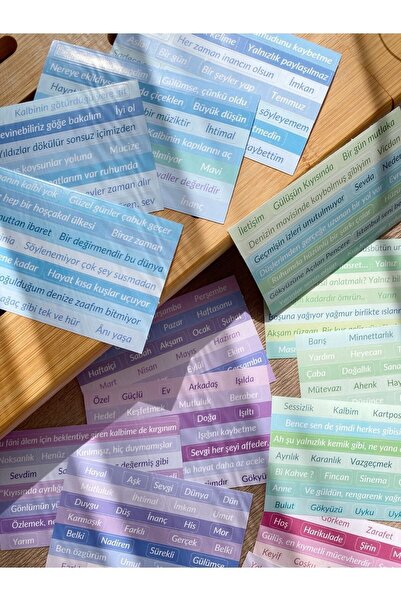 Hume Craft Türkçe Cümle Sticker Seti Bullet Journal Sticker / Defter / Ajanda / Çıkartma / Scrapbook