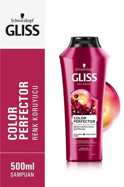Gliss Color Protection Perfector Shampoo - 500 ml X 2 Pcs + Blonde Perfector 250 ml