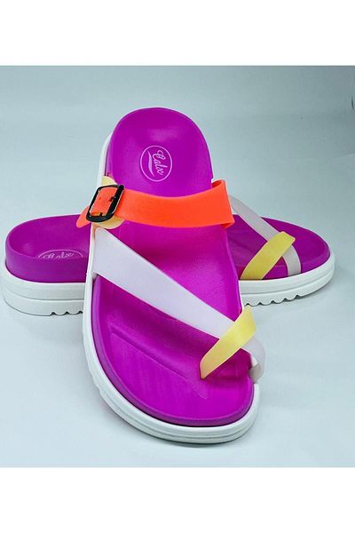 Calx Flexible and Comfortable Women's Slippers - Colorful, Non-Slip Sole, Flip Flops, for Beach and Garden
