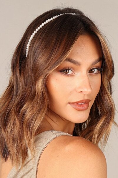 SİBEL ONAN Kadın Incili Taç Gelin Tacı Nişan Düğün Saç Aksesuarı Özel Gün Saç...