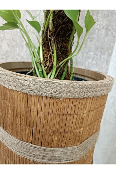 BLACK PEARL Bambu Ahşap Ayaklı Sepet/saksılık Naturel 45 Cm Ayak Boyu (20CM VEYA 39CM AYAK TALEP EDEBİLİRSİNİZ)