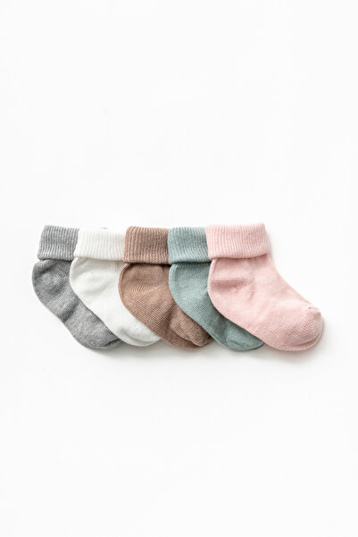 Magu Set of 5 Organic Cotton Socks for Newborn Baby