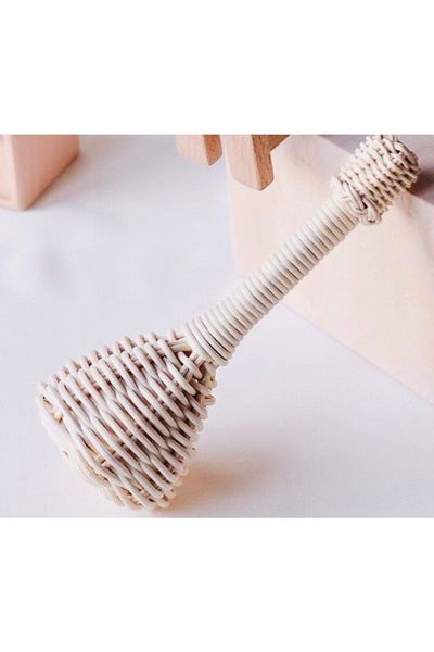 AFRALYAHOME Baby Teethers And Rattle %natural Rattle Rattan Maracas