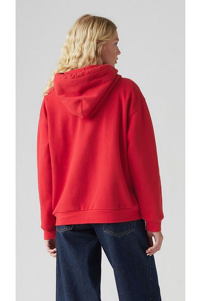 Levi's Дамски суитшърт с червена качулка и яка - 001TZ-0001