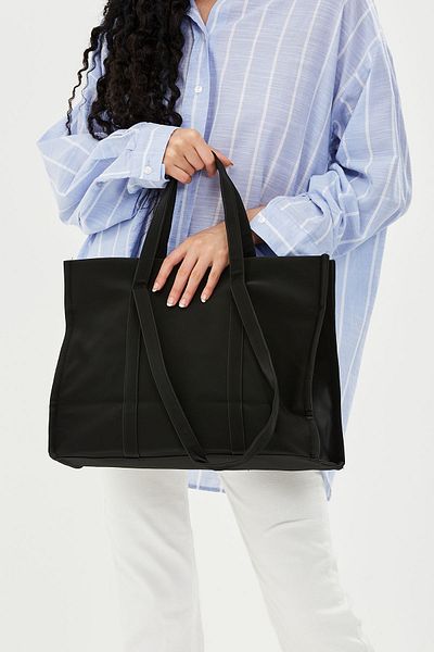 minebag Geanta de umar dama Parachute Fabric Shopper Amelia Neagra