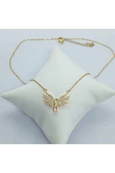 Ödül Moda الصلب الذهب الزركون حجر إنفينيتي الجناح قلادة