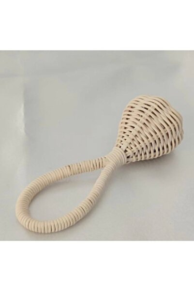 afralya home Bebek Çıngırak Marakas Ahşap Rattan Oyuncak