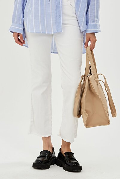 minebag Parachute Fabric Shopper Amelia Women's Shoulder Bag Beige