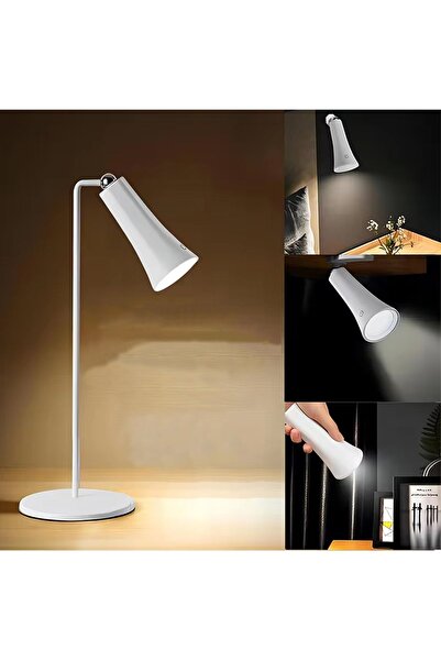 Coverzone Multi Fonksiyonel Masa Lambası, İster Kıckaçlı İster El Feneri Şarj...