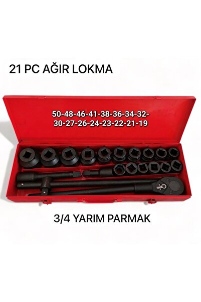 Genel Markalar 21 PARÇA AĞIR LOKMA TAKIMI 3/4 YARIM PARMAK