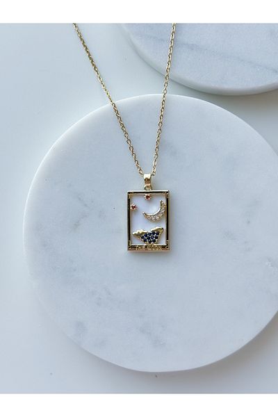 CHARMLUCKY Steel Tarot Card Pendant