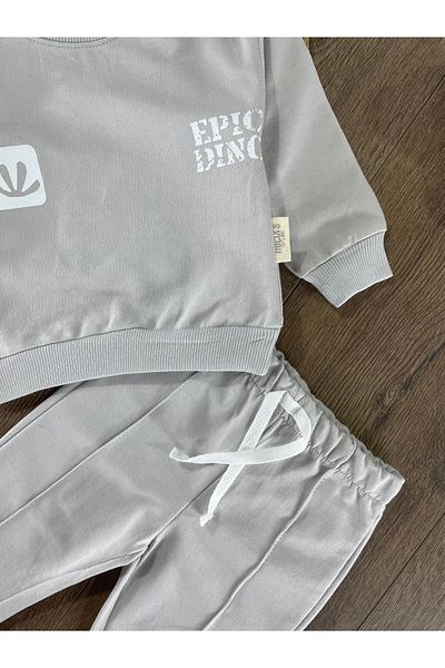 bebicix Relaxed Fit Dino Printed Tracksuit Set