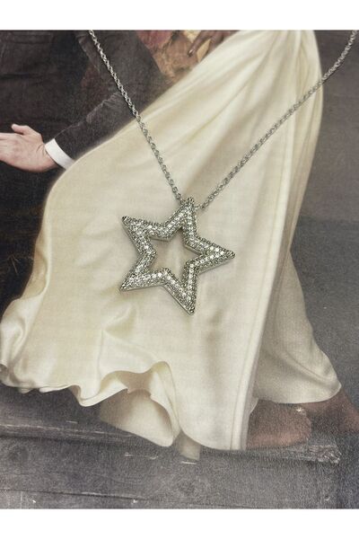 ANGELSS JEWELLERY Taşlı Yıldız Çelik Kolye