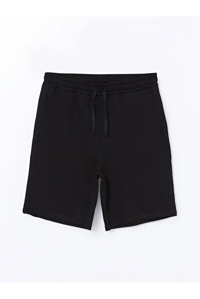 LC Waikiki Lcwaikiki Women's Black Shorts - New, Rubber Waist, Basic Model