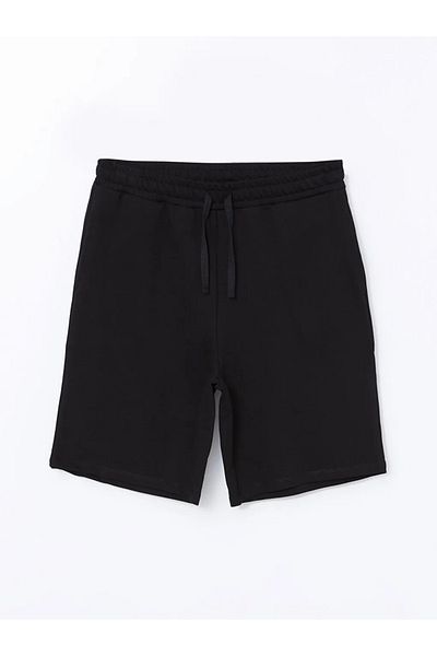 LC Waikiki LCWAIKIKI Schwarze Damen-Shorts – Neu, elastische Taille, Basic-Modell