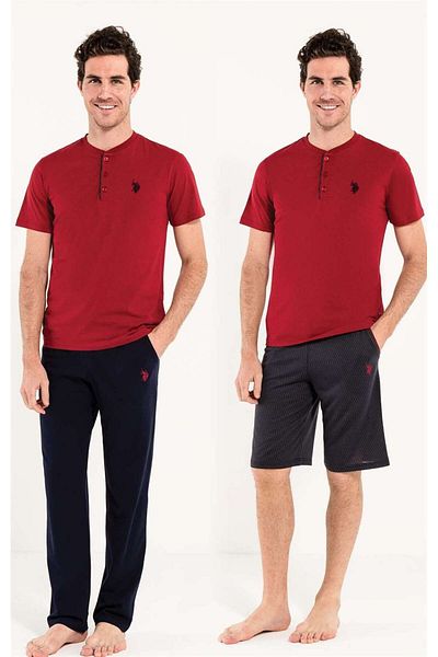 U.S. Polo Assn. Πόλο Ασν. Σετ ανδρικές πιτζάμες 3 τεμαχίων - 0SU.p2.t4.B1.2.A.T0.I.0DA5.N.24