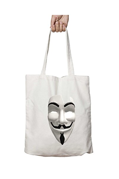 ART HEDİYE قناع مبتسم قابل للغسل من Anonymous - يدوم على الجانبين، حقيبة كتف ...