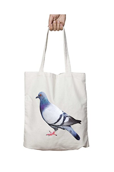 ART HEDİYE Pigeon Dove - حقيبة كتف تدوم طويلاً وقابلة للغسل على الجانبين