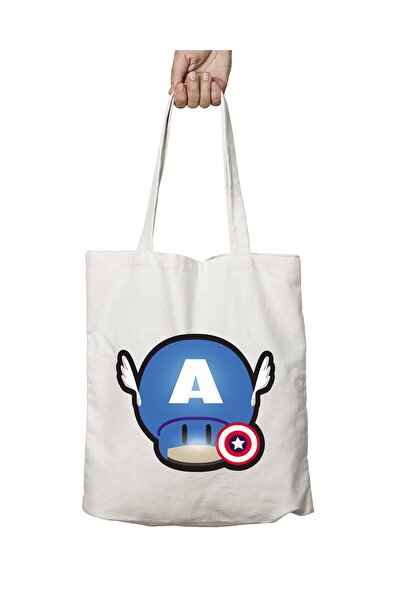 ART HEDİYE حقيبة سوبر ماريو ماشروم كابتن أمريكا - حقيبة كتف تدوم طويلاً وقابل...