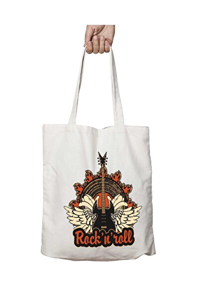 ART HEDİYE Rock Music - Washable Rock in Roll Shoulder Tote Bag, for Beach an...