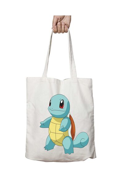 ART HEDİYE Pokemon Squirtle Two Sides Permanent - Πλενόμενη υφασμάτινη τσάντα ώμου