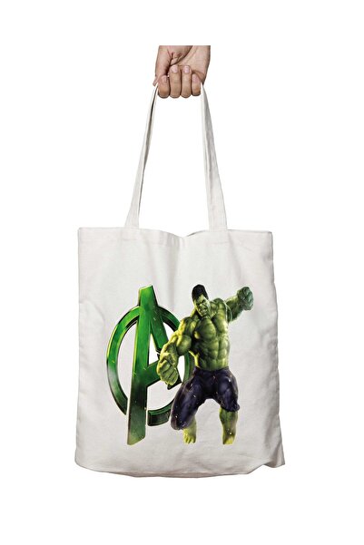 ART HEDİYE Marvel Avengers Hulk - Two Sides Lasting and Washable Shoulder Tot...