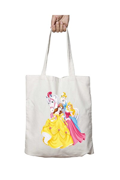 ART HEDİYE - حقيبة كتف مدرسية للشاطئ قابلة للغسل من الأميرة - خالية من التنزيل على الجانبين