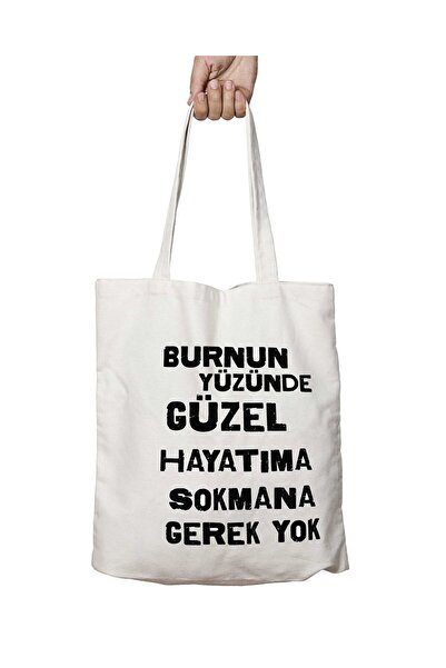 ART HEDİYE جميل على وجه الأنف - حقيبة كتف تدوم طويلاً وقابلة للغسل على الجانبين