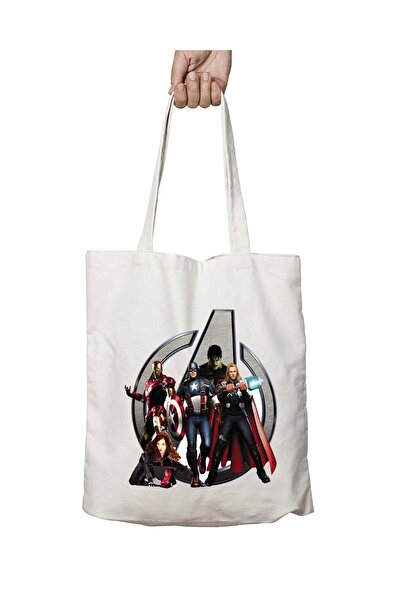 ART HEDİYE Avengers Iron Man Captain America Thor - حقيبة كتف قابلة للغسل، تد...