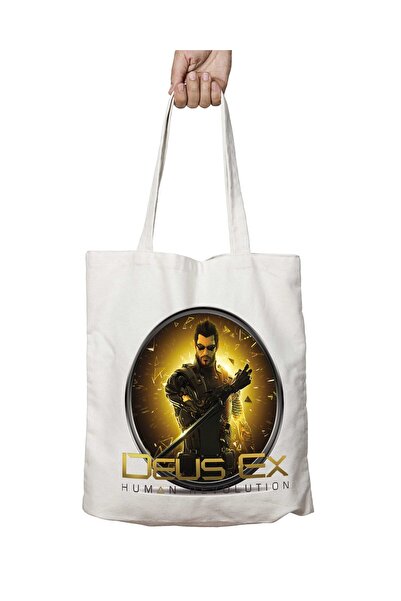 ART HEDİYE Deus Ex - Two Sides Lasting and Washable Shoulder Tote Bag