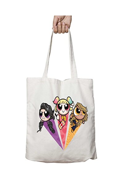 ART HEDİYE Powerpuff Girls Striped Film M - Ii Sides Lasting and Washable Sho...