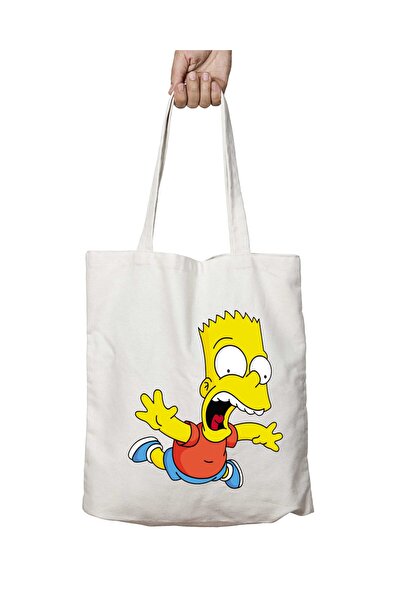 ART HEDİYE بارت سيمبسون - حقيبة كتف دائمة قابلة للغسل، للشاطئ والمدرسة