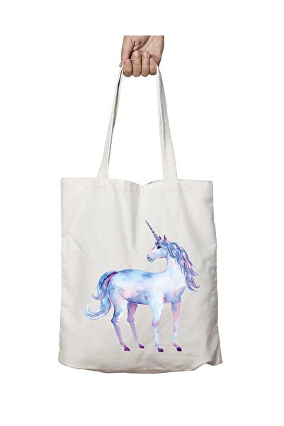 ART HEDİYE Білий принц з єдинорогом - пральна, міцна сумка через плече