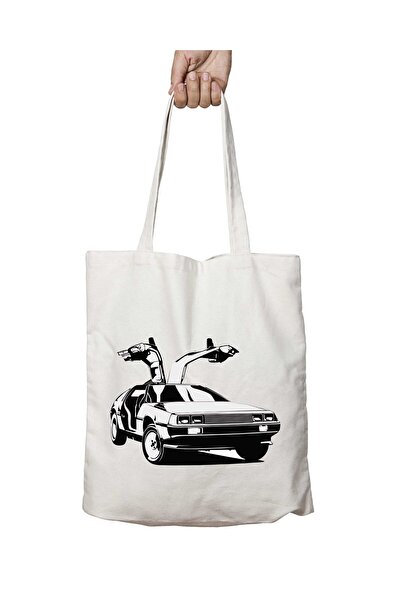 ART HEDİYE Delorean Back To The Future - Двостороння міцна та пранна сумка че...