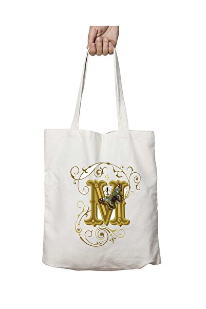 ART HEDİYE Двосторонній постійний - пральний символ M Літера Плечова сумка з ...