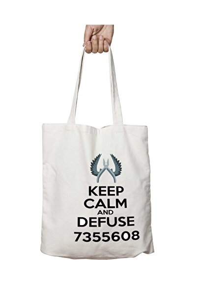 ART HEDİYE Keep Calm - DEFUSE Geantă de umăr permanentă lavabilă, pentru plaj...