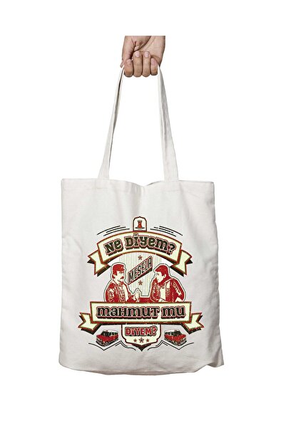 ART HEDİYE حقيبة ماهموت مو ذات وجهين قابلة للغسل - ماذا أفعل، حقيبة كتف للمدر...