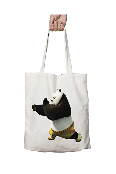 ART HEDİYE Kung-Fu-Panda-Fighting PNG - Двостороння міцна та пральна сумка че...