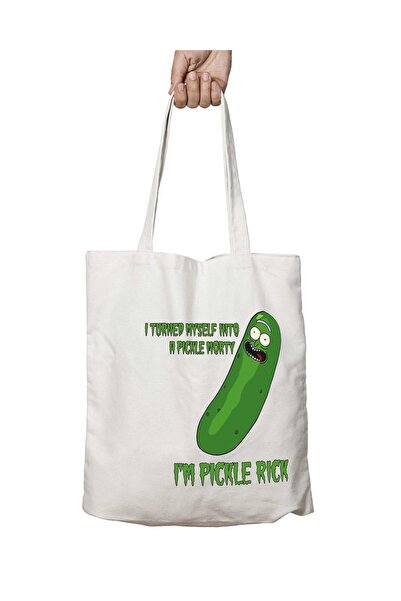 ART HEDİYE I Am Pickle - Washable Permanent Shoulder Tote Bag, for School and...